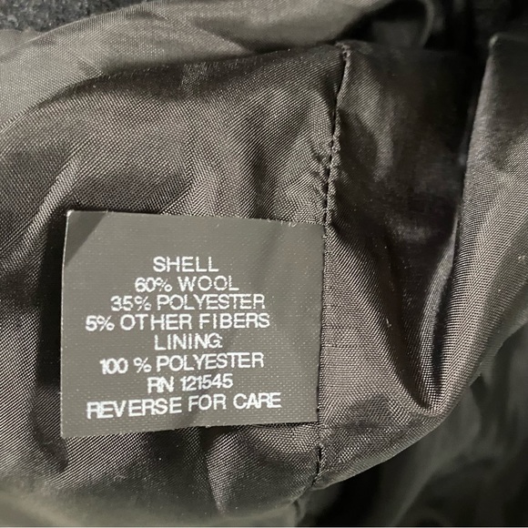 London Fog Coat Wool Blend Black Women’s Size Medium - Picture 8 of 12